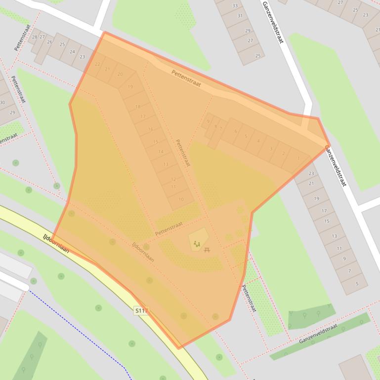 Kaart van postcodegebied 1024CR.