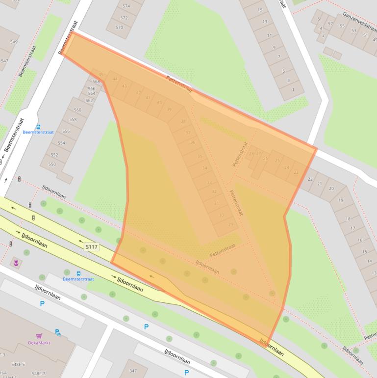 Kaart van postcodegebied 1024CS.