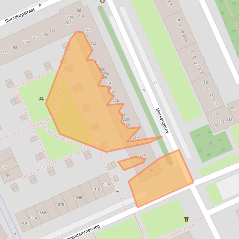 Kaart van postcodegebied 1024CZ.