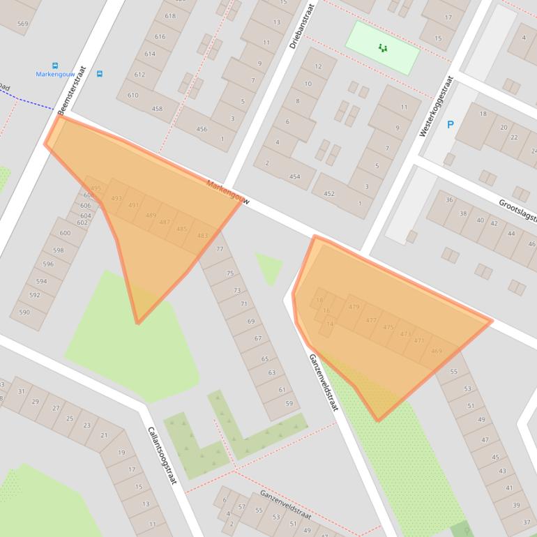 Kaart van postcodegebied 1024EJ.