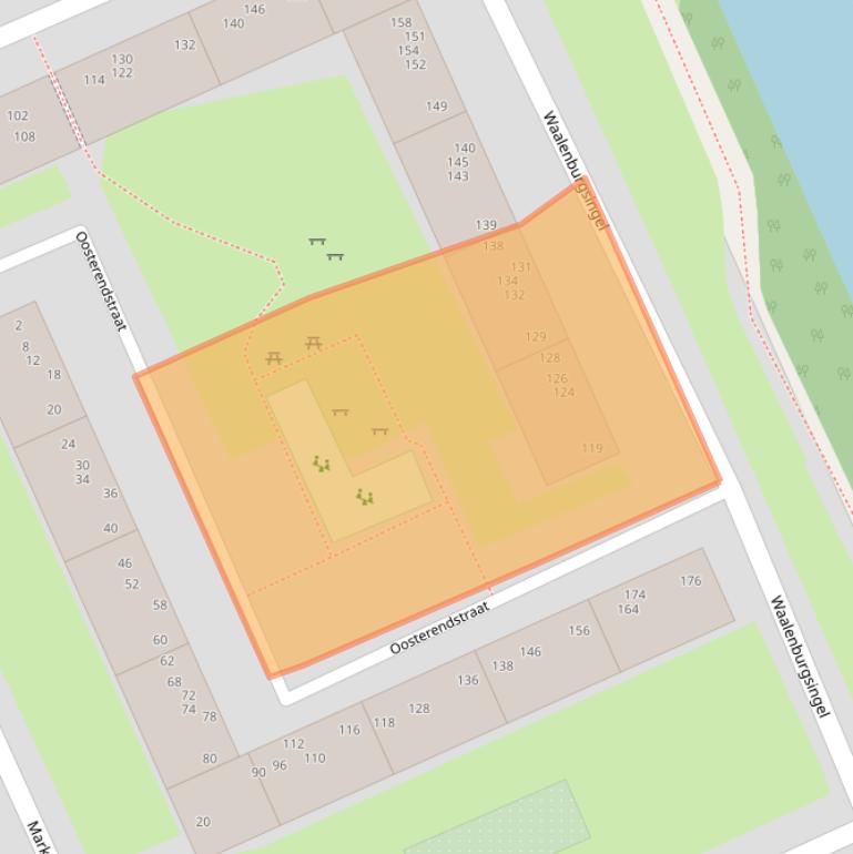 Kaart van postcodegebied 1024EL.
