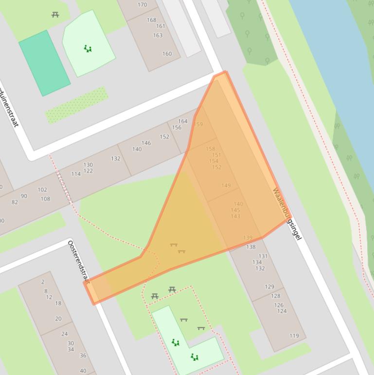 Kaart van postcodegebied 1024EM.