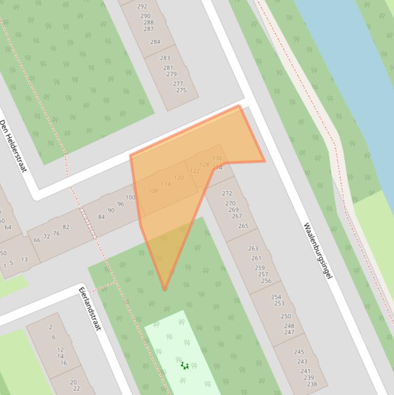 Kaart van postcodegebied 1024GC.