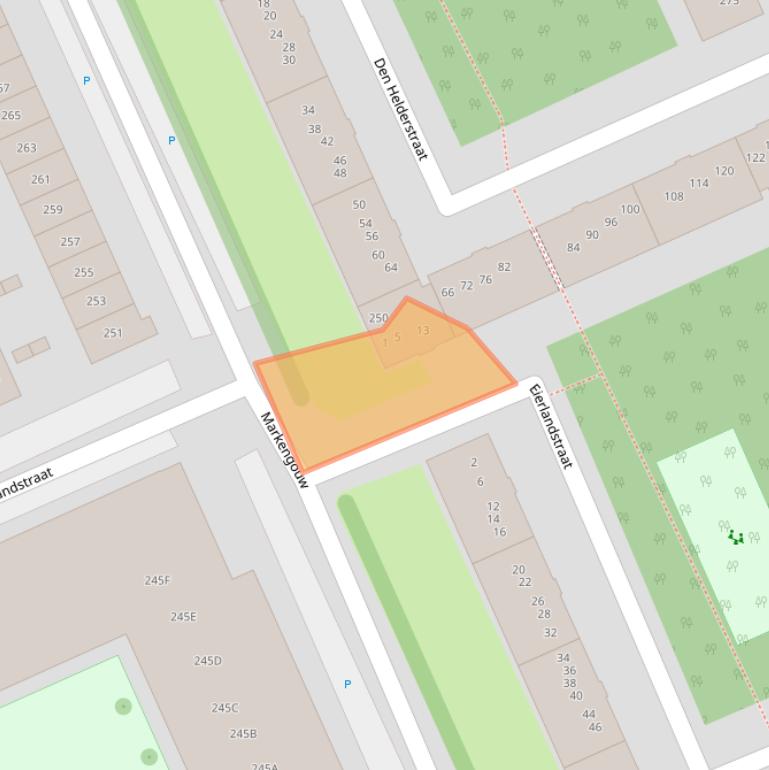 Kaart van postcodegebied 1024GD.