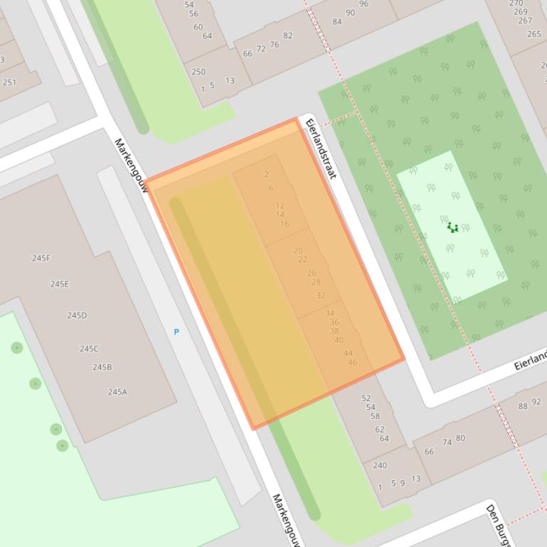 Kaart van postcodegebied 1024GE.