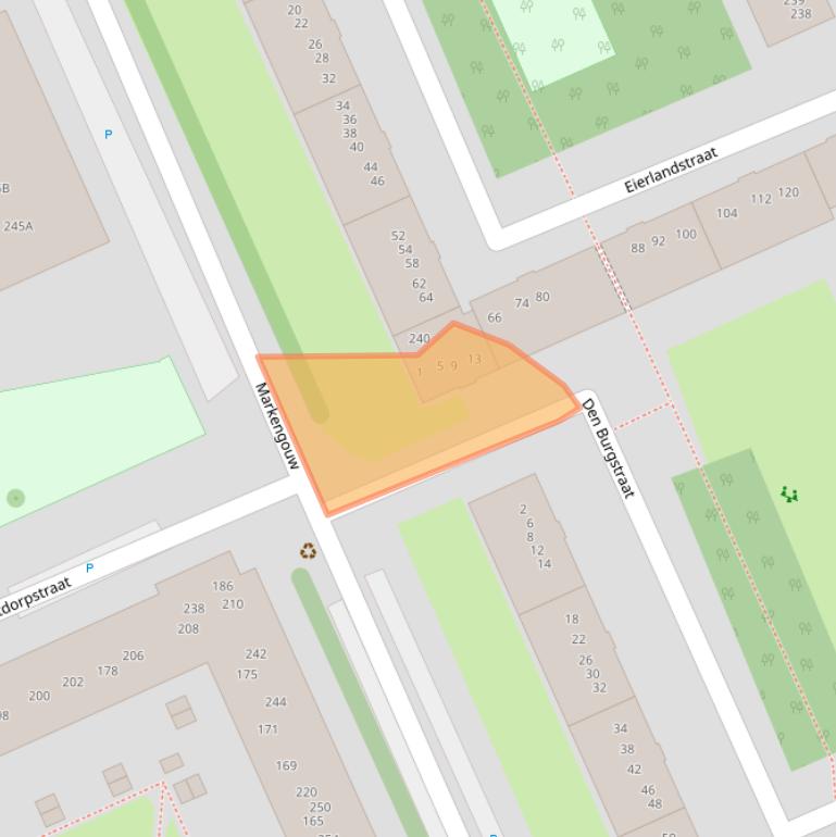 Kaart van postcodegebied 1024GJ.