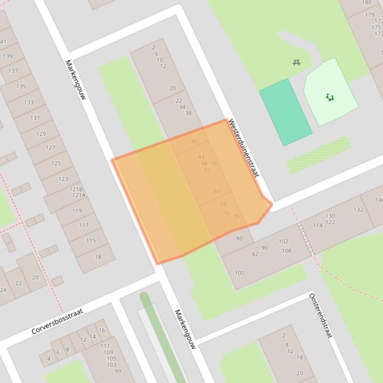 Kaart van postcodegebied 1024GP.