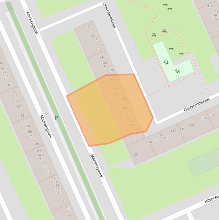 Kaart van postcodegebied 1024GV.