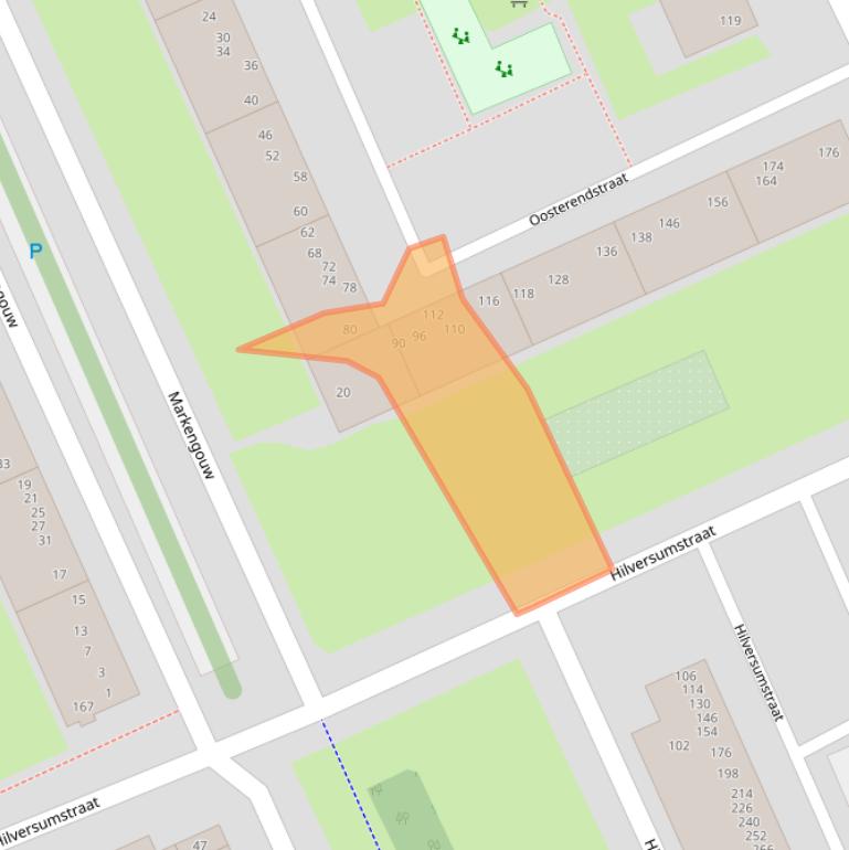 Kaart van postcodegebied 1024GW.