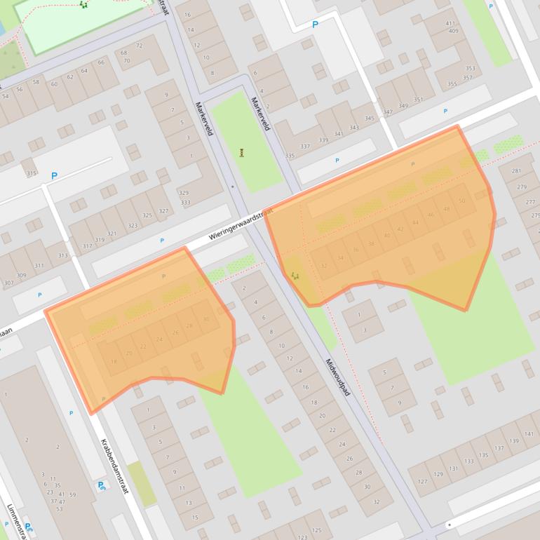 Kaart van postcodegebied 1024HA.