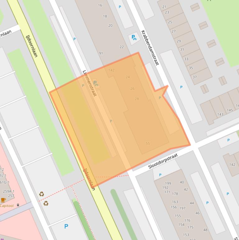 Kaart van postcodegebied 1024HP.