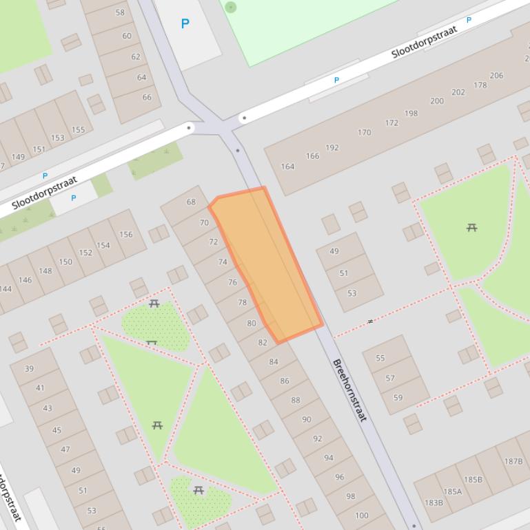 Kaart van postcodegebied 1024HX.