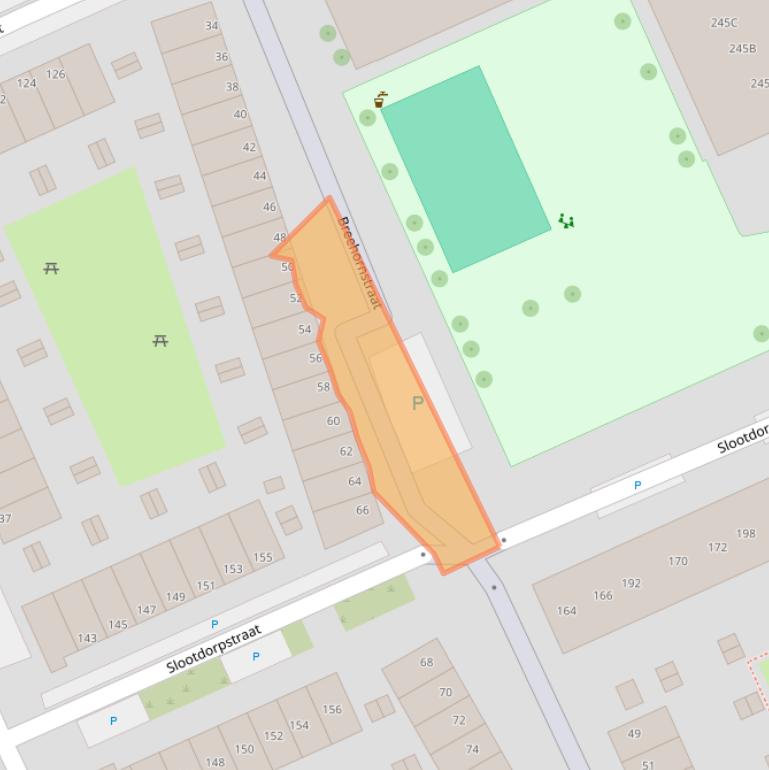 Kaart van postcodegebied 1024HZ.