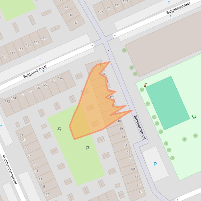 Kaart van postcodegebied 1024JA.