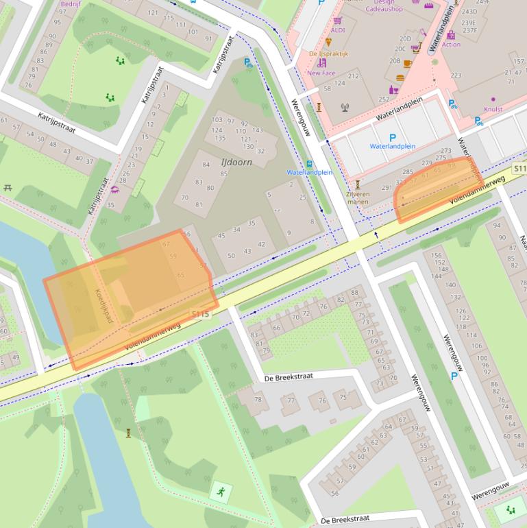 Kaart van postcodegebied 1024JK.