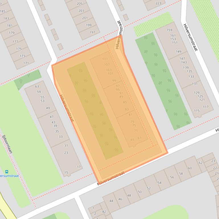 Kaart van postcodegebied 1024JW.