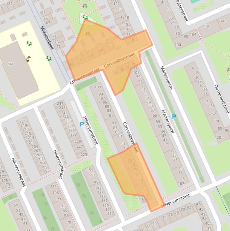 Kaart van postcodegebied 1024KH.