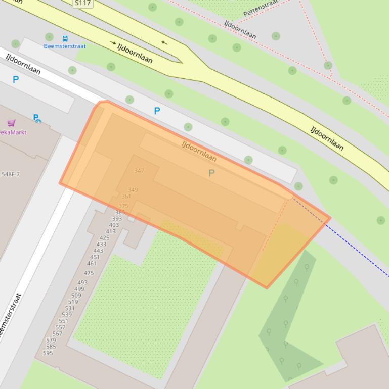 Kaart van postcodegebied 1024KN.