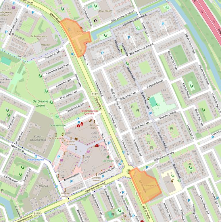 Kaart van postcodegebied 1024KV.