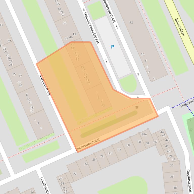 Kaart van postcodegebied 1024KX.