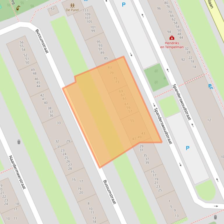 Kaart van postcodegebied 1024KZ.