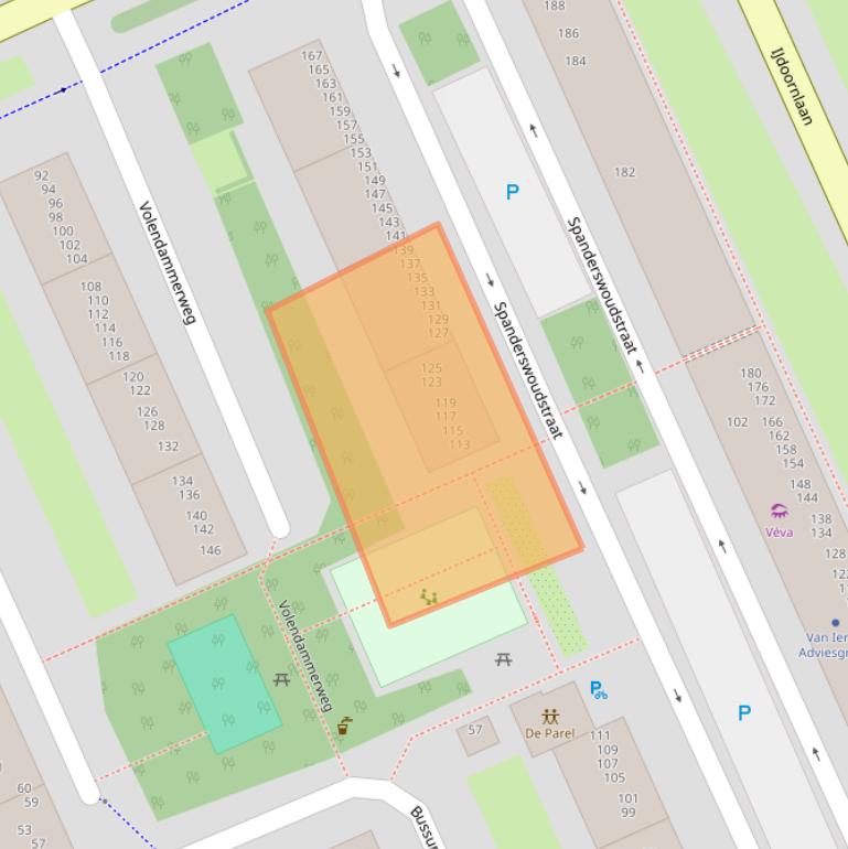 Kaart van postcodegebied 1024LB.