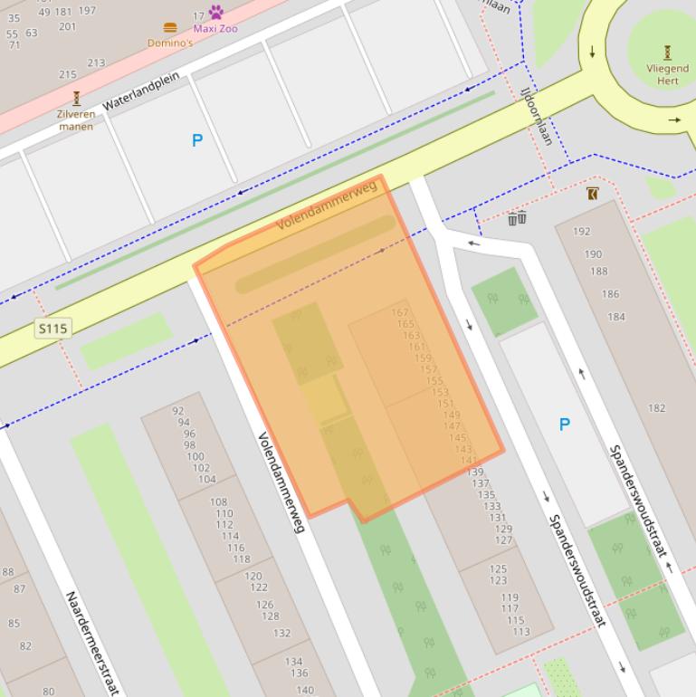 Kaart van postcodegebied 1024LC.