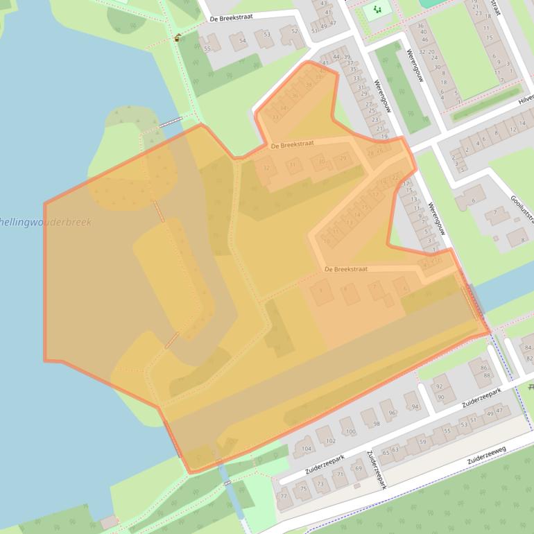 Kaart van postcodegebied 1024LJ.