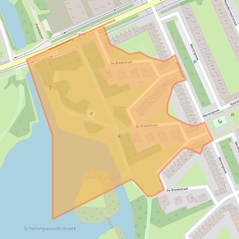 Kaart van postcodegebied 1024LK.