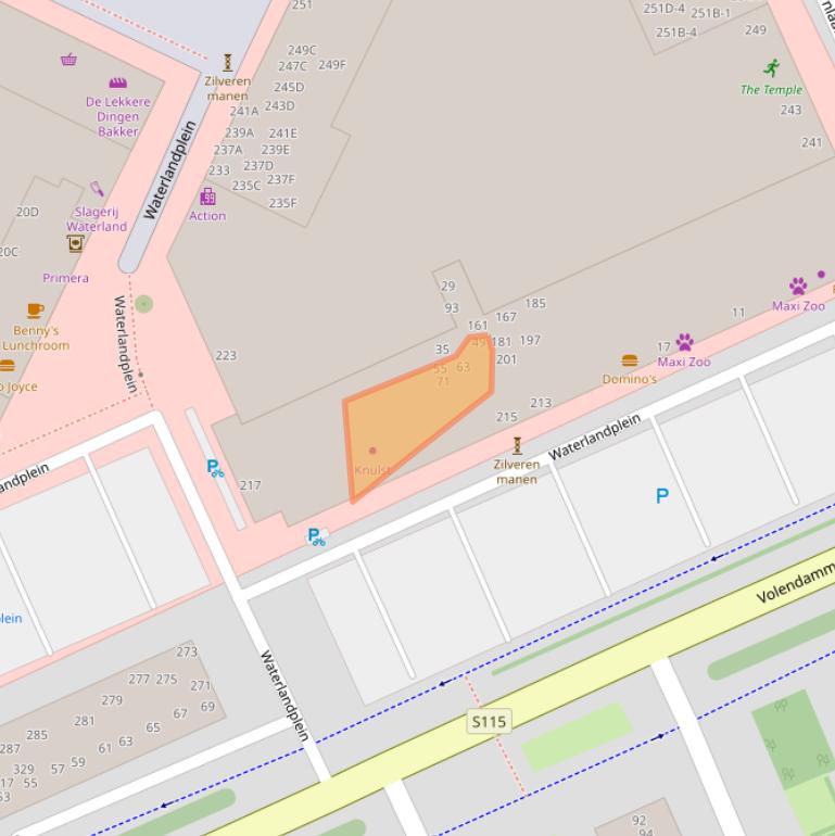 Kaart van postcodegebied 1024LM.