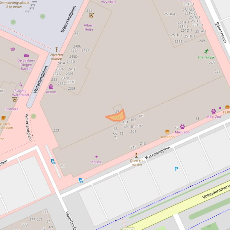 Kaart van postcodegebied 1024LN.