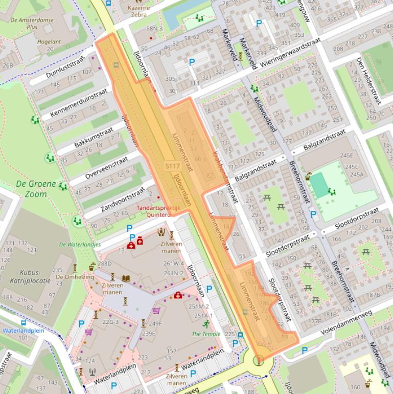 Kaart van postcodegebied 1024MK.