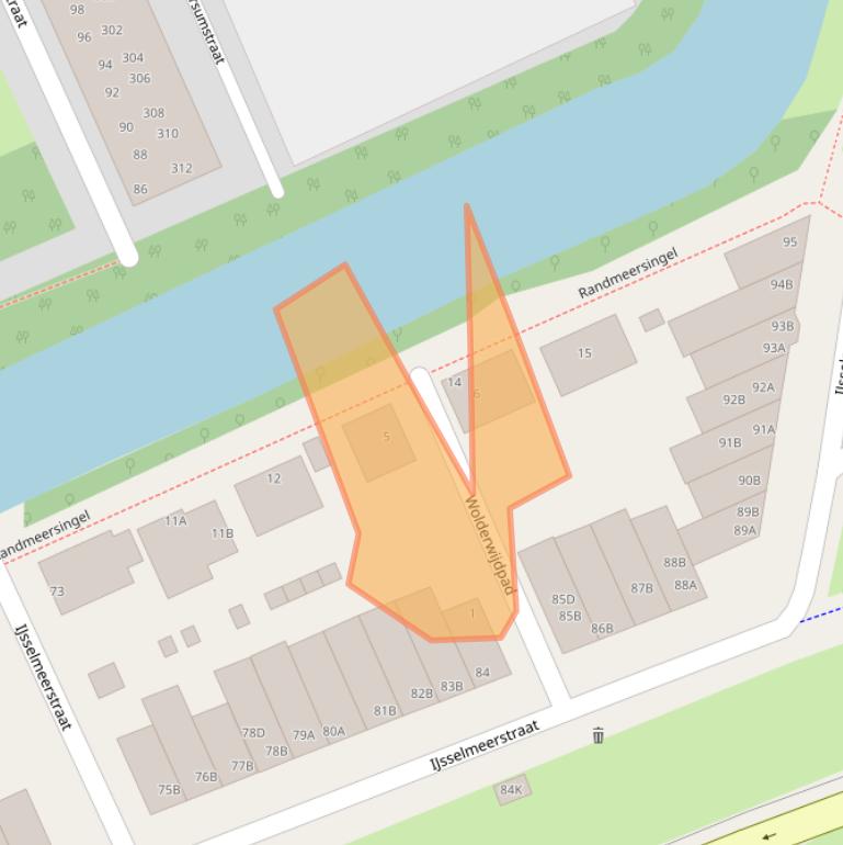 Kaart van postcodegebied 1024MR.