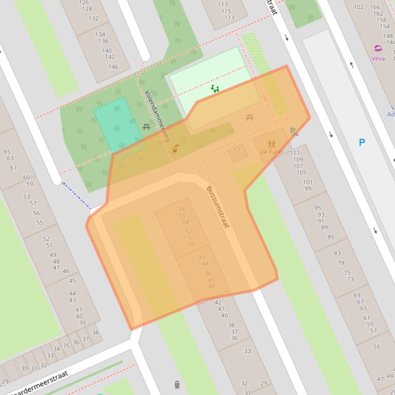 Kaart van postcodegebied 1024NE.