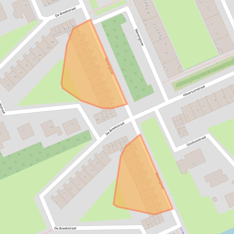 Kaart van postcodegebied 1024NL.