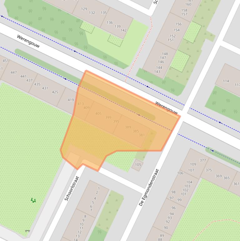 Kaart van postcodegebied 1024NZ.