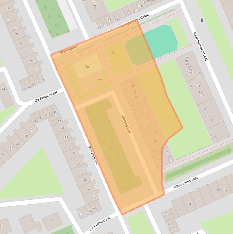 Kaart van postcodegebied 1024PB.