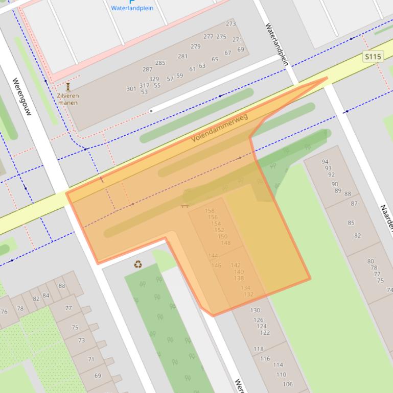 Kaart van postcodegebied 1024PE.