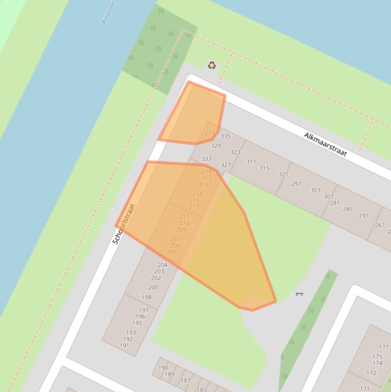 Kaart van postcodegebied 1024PZ.
