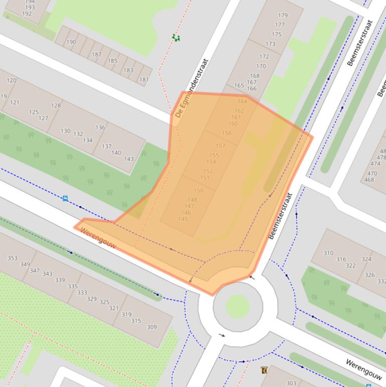 Kaart van postcodegebied 1024SE.