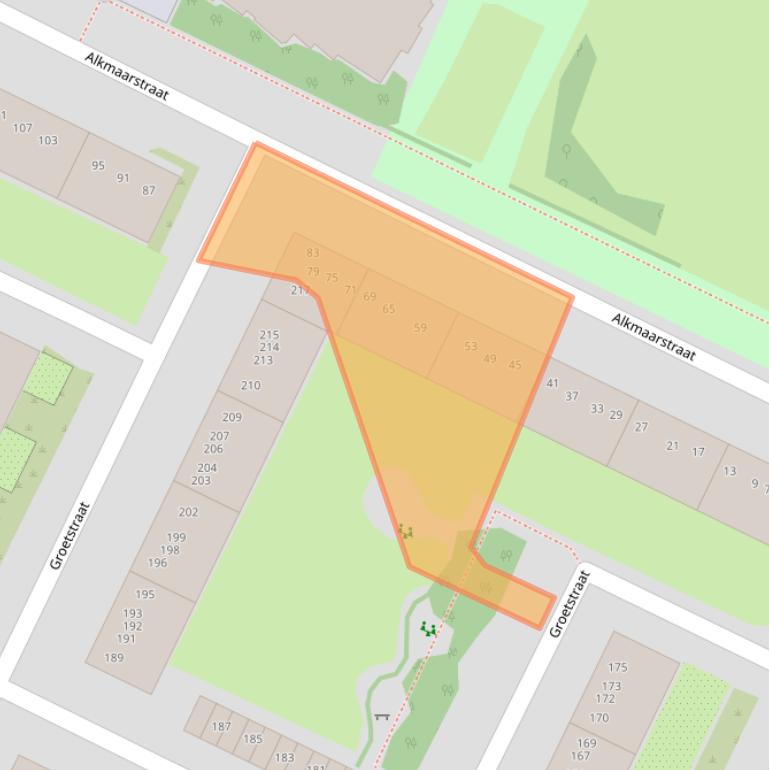 Kaart van postcodegebied 1024TK.