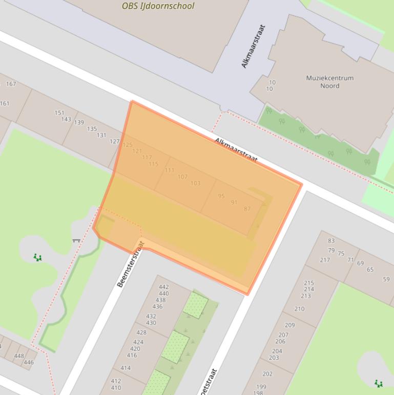 Kaart van postcodegebied 1024TL.