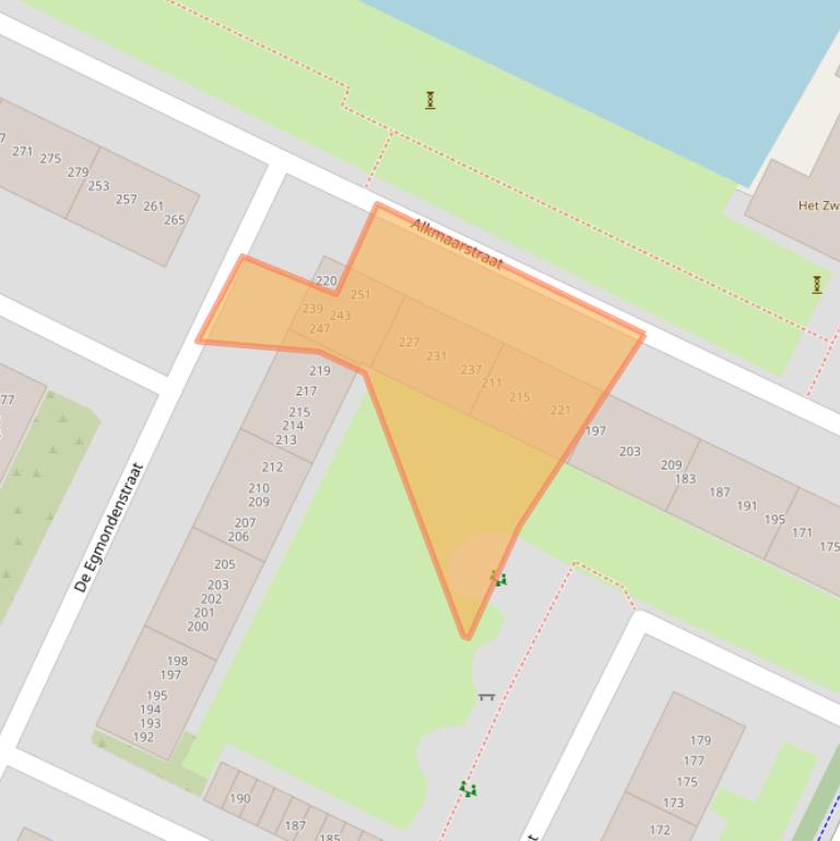 Kaart van postcodegebied 1024TP.