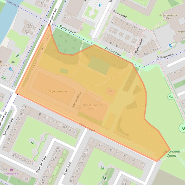 Kaart van postcodegebied 1024TT.