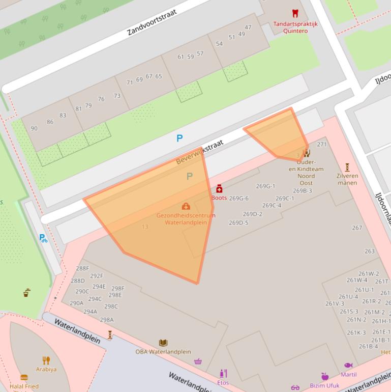 Kaart van postcodegebied 1024VR.