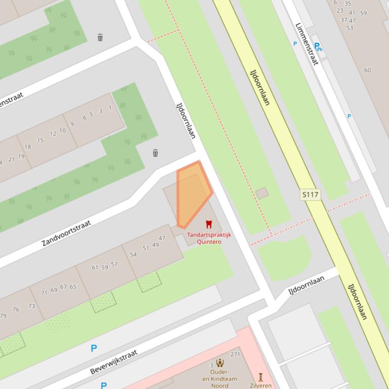 Kaart van postcodegebied 1024VS.