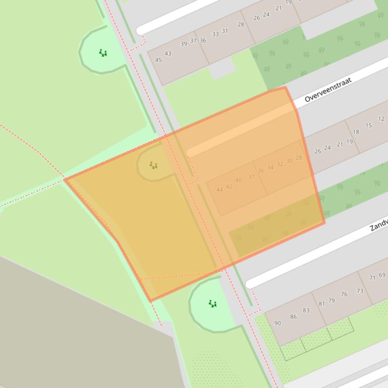 Kaart van postcodegebied 1024VW.