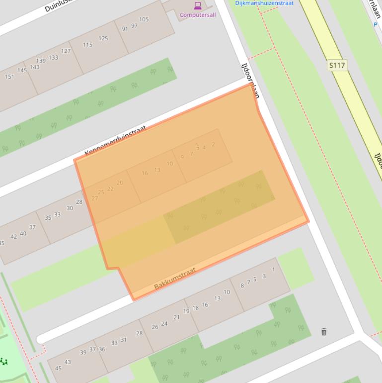 Kaart van postcodegebied 1024XA.