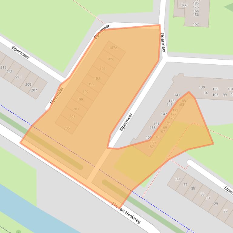 Kaart van postcodegebied 1025AD.