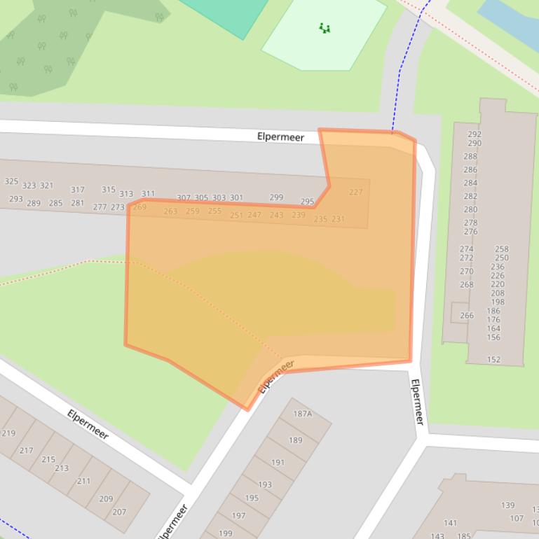 Kaart van postcodegebied 1025AG.